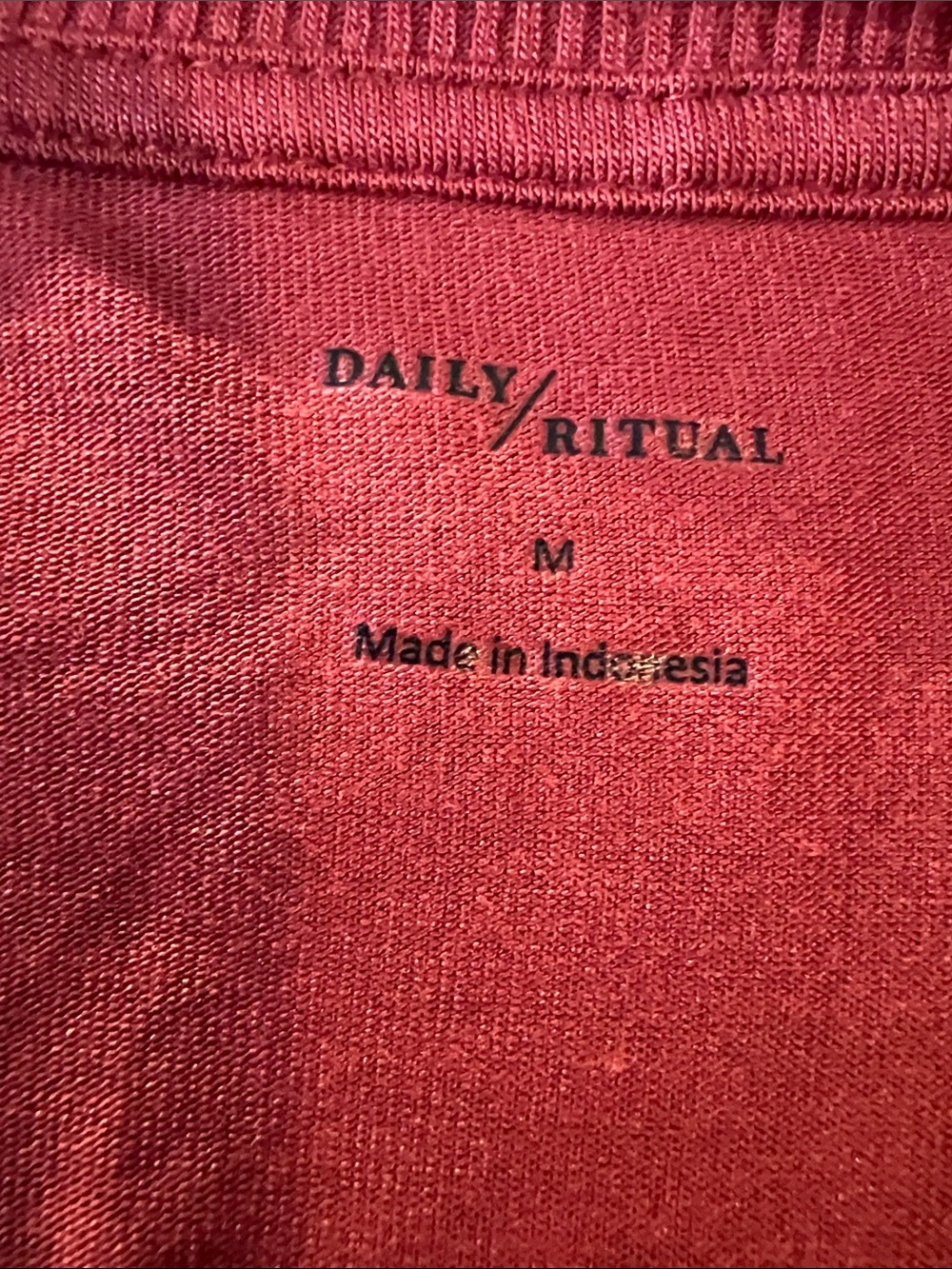 Daily Ritual Red Short Sleeve Tee - Picture 2 of 6